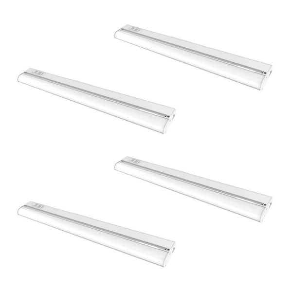24 in. Length 2.95 in. Width Direct Wire or Plug-in White Integrated LED Linkable Under Cabinet Light (4PK)