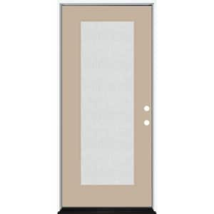 Steves & Sons Legacy 36 in. x 80 in. Full Lite Rain Glass LHIS Primed ...