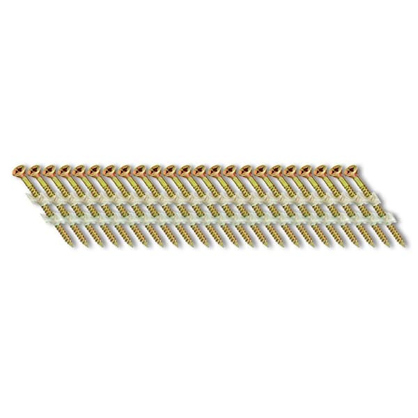 Scrail 3 in. x 1/9 in. 33-Degree Fine Thread Electro-Galvanize Plastic Strip Square Head Nail Screw Fastener (1,000-Pack)