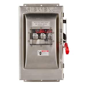 Heavy Duty 60 Amp 600-Volt 3-Pole Type 4X Fusible Safety Switch with Window