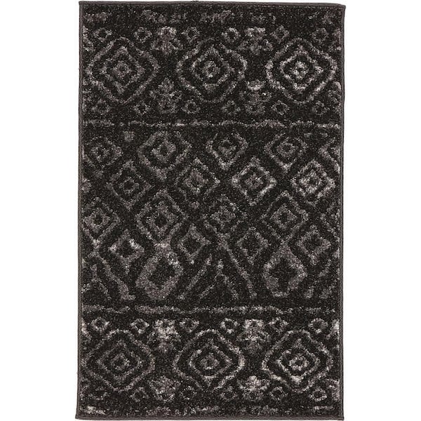 Tribal Essence Black 2 ft. x 3 ft. Scatter Rug