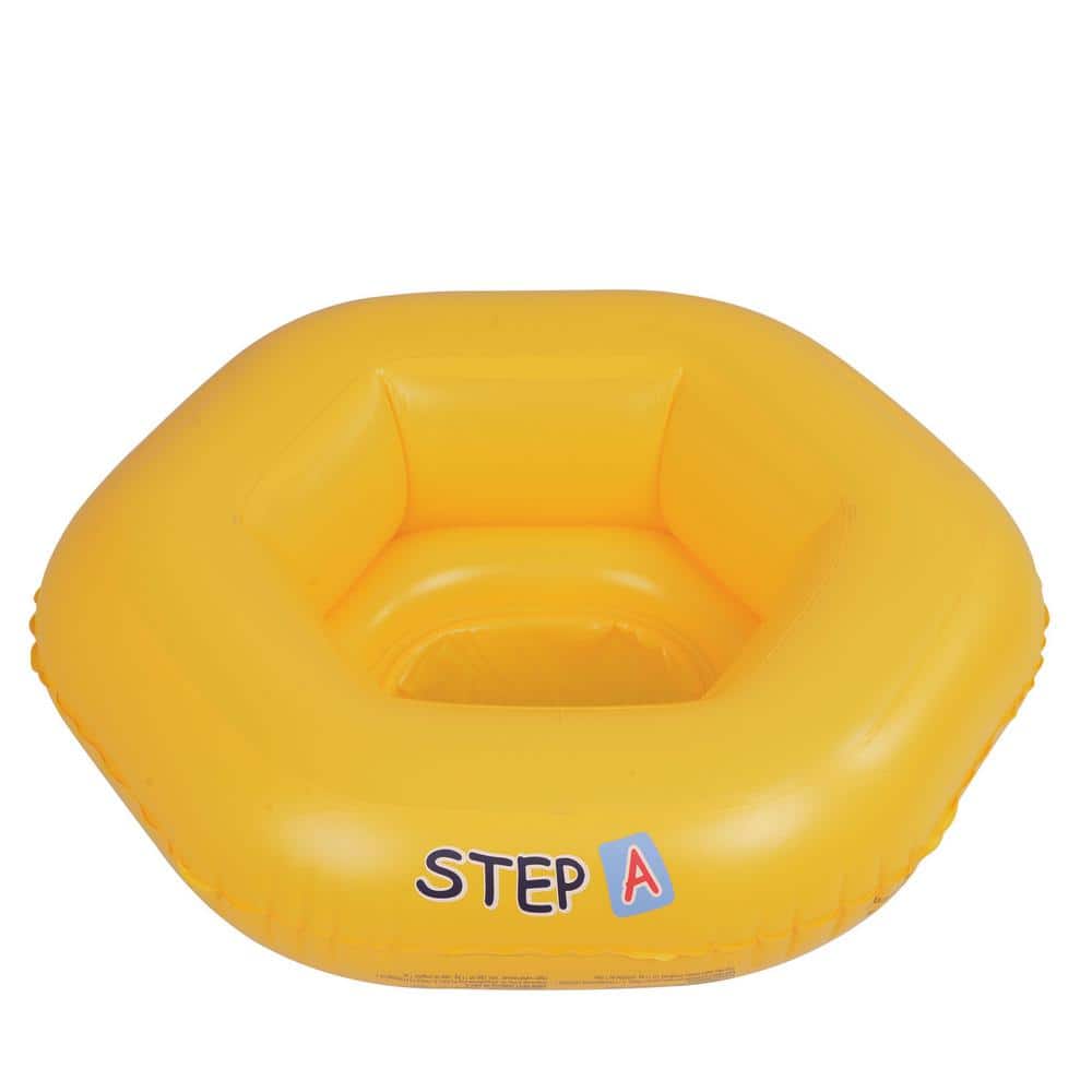Pool Central 26 in. Yellow Swim Step A Inflatable Swimming Pool Baby Seat Float for Babies 0 to 1-Year -  32149800