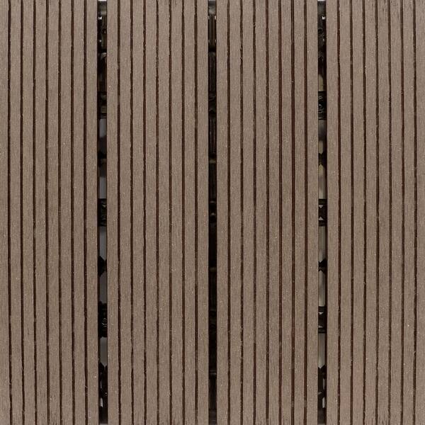CREATIVE SURFACES 1 ft. x 1 ft. Composite Deck Tile in Cypress (12 per Case)