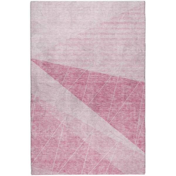 Dream Shag Premium Machine Washable Abstract ADS706 Pink 9 ft. x 12 ft. Area Rug
