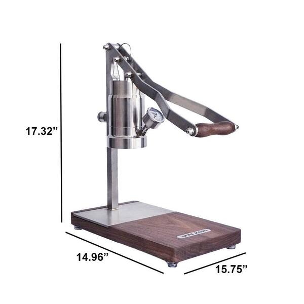 Aoibox Cup Stainless Steel Brown Manual Press Bar Espresso
