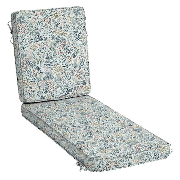 ARDEN SELECTIONS ProFoam 21 in. x 72 in. Outdoor Chaise Lounge Cushion in Pistachio Botanical