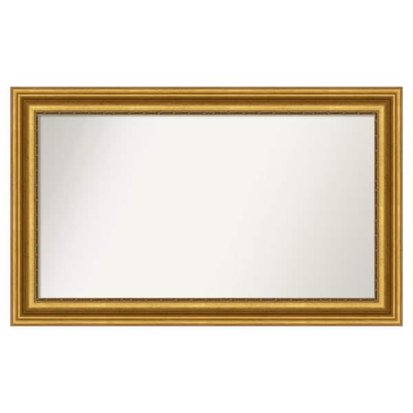 Amanti Art Parlor Gold 43.75 in. W x 26.75 in. H Custom Non-Beveled Recycled Polystyrene Framed Bathroom Vanity Wall Mirror