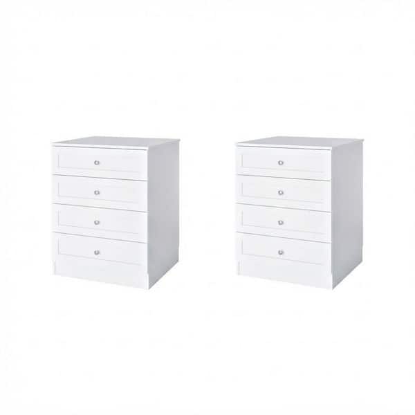 Vista 31.5 in. W White Closet Island Freestanding with Shaker Drawers 0-Shelf Wood Closet System