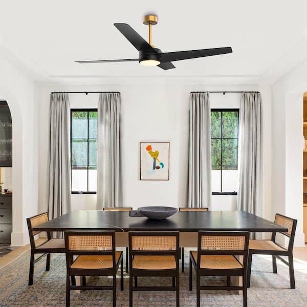 Parrot Uncle Modern 60 in. Indoor Integrated CCT LED Gold and