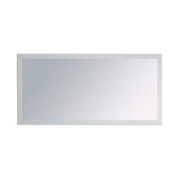 Laviva Sterling 60 in. W x 30 in. H Rectangular Wood Framed Wall Bathroom Vanity Mirror in Soft White