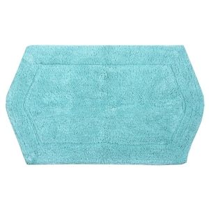 Waterford Collection 100% Cotton Tufted Bath Rug, 21 in. x34 in. Rectangle, Turquoise