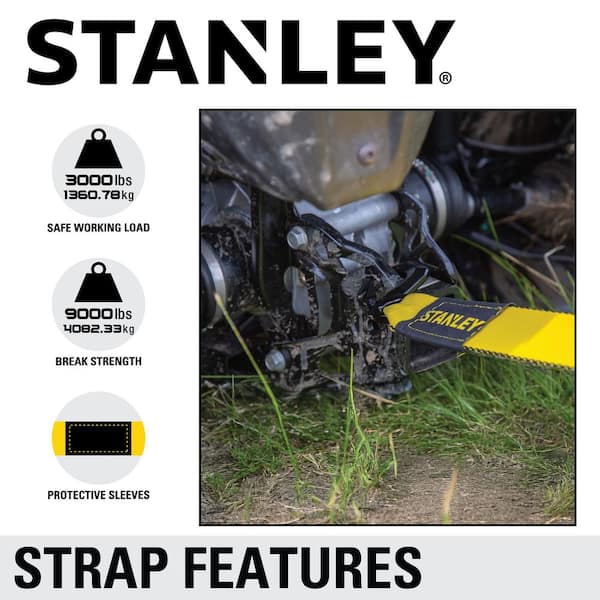 TGL 3 Inch, 20 Foot Heavy Duty Recovery Tow Strap, 30k Pound Capacity, Polyester, With Storage Strap - View #12