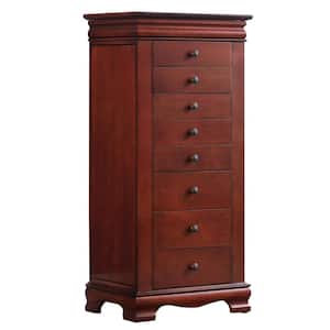 Marquis Cherry Jewelry Armoire with 8-Drawer