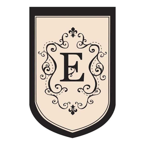 Evergreen 3 ft. x 4-1/2 ft. Monogrammed E Applique Estate House Flag