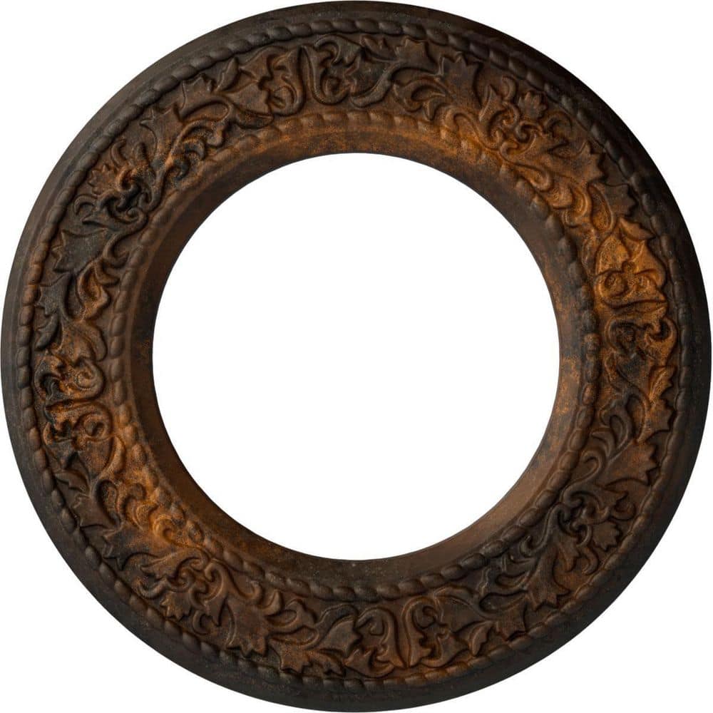 3/4 in. x 13-3/8 in. x 13-3/8 in. Polyurethane Jet Blackthorn Ceiling Medallion, Rust price history on PriceWatchPro