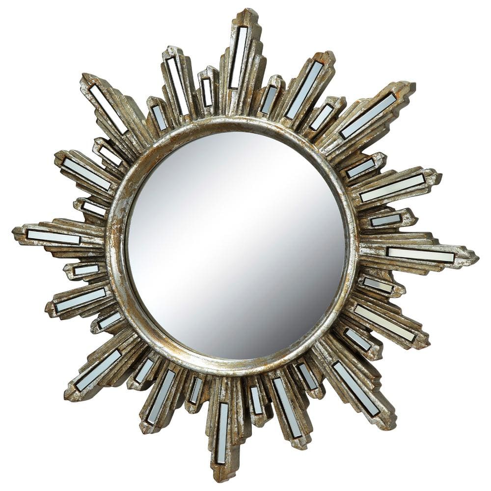 Deco Design 18 in. W x 18 in. H Resin Wall Mirror