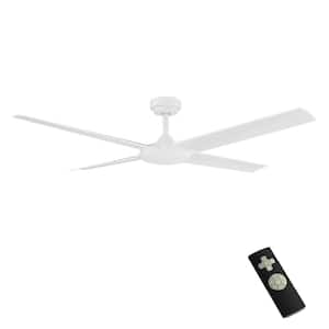 Laritza 56 in. Indoor/Outdoor Matte White Ceiling Fan with Remote Control