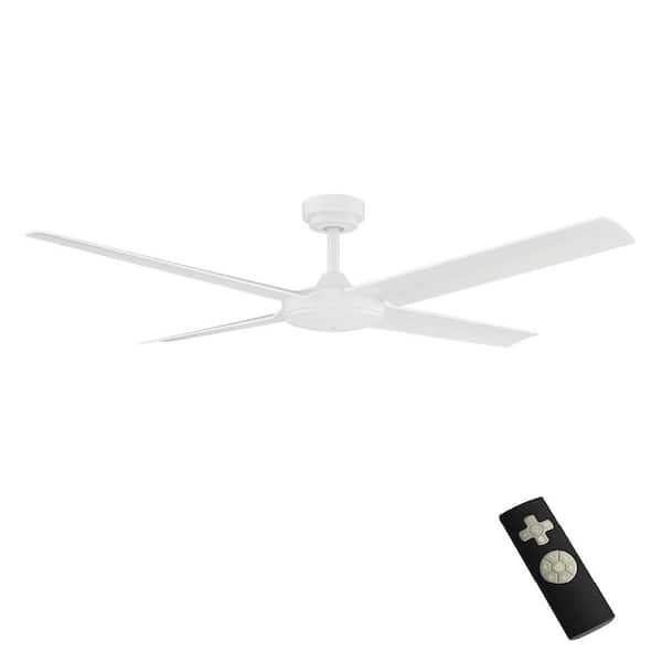 Altitude Laritza 56 in. Indoor/Outdoor Matte White Ceiling Fan with Remote Control