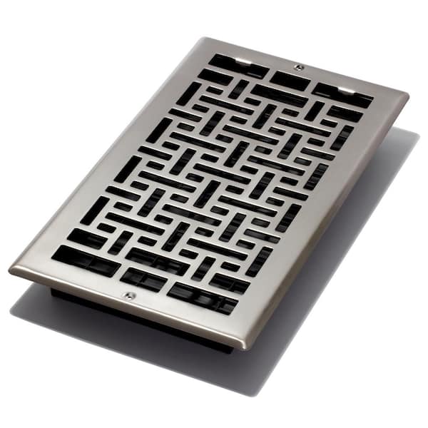 Decor Grates 12 in. x 6 in. Oriental Nickel Wall Register