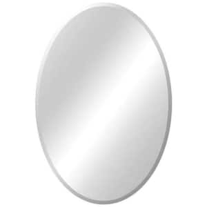 21 in. W x 31 in. H Oval Frameless Classic Wall Bathroom Vanity Mirror