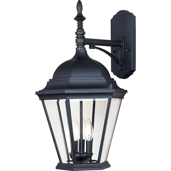 Maxim Lighting Westlake 3-Light Black Outdoor Wall Lantern Sconce
