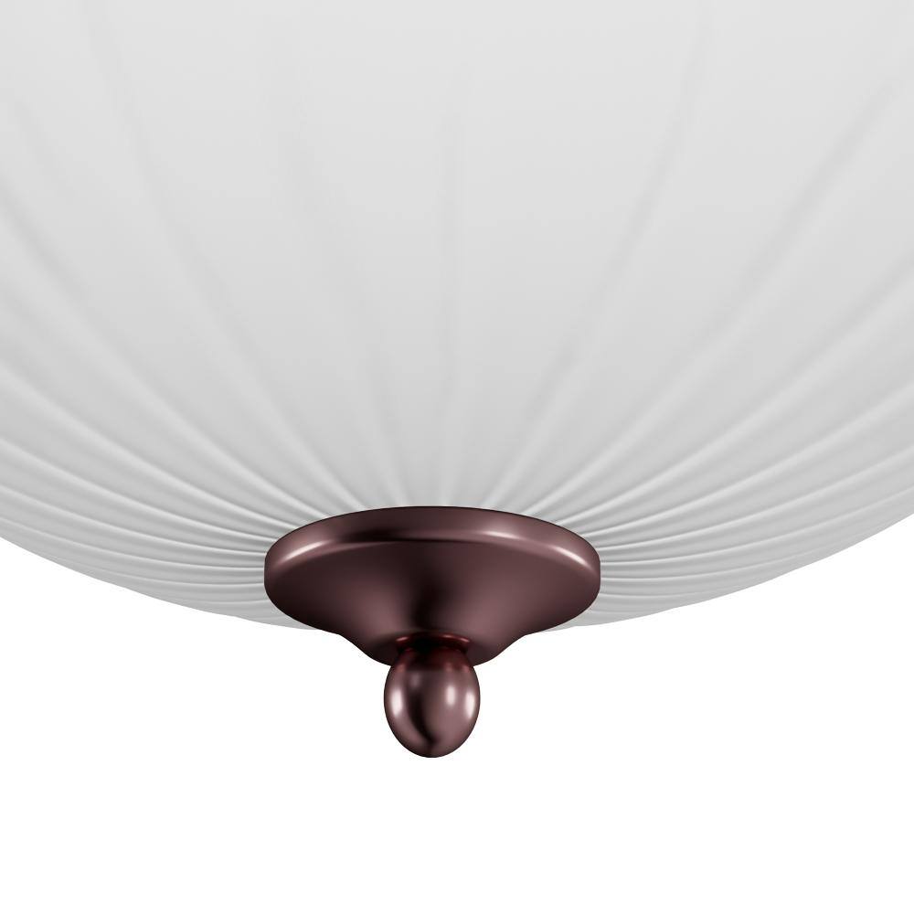 Elegant Bronze and Glass 13.5" Contemporary Flush Mount Light