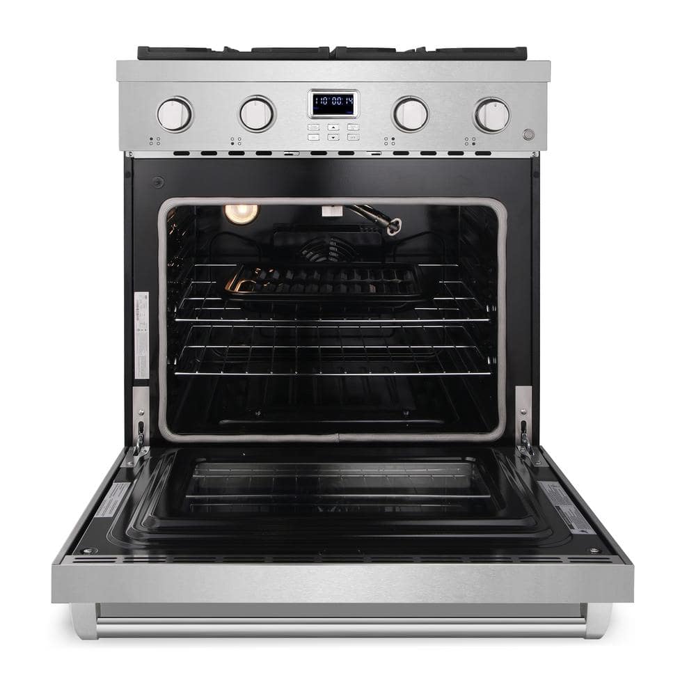 30'' Stainless Steel Freestanding Gas Range with Convection Oven