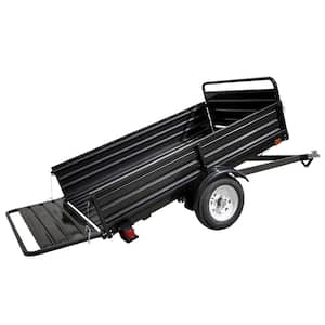 1639 lb. Payload Capacity 4.5 ft. x 7.5 ft. Utility Trailer Kit with Bed Tilt and Collapsing Ends to Extend Bed to 12 ft