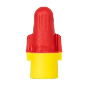 Twist On Wire Connector, 8-18 AWG, PK100, Red/Yellow