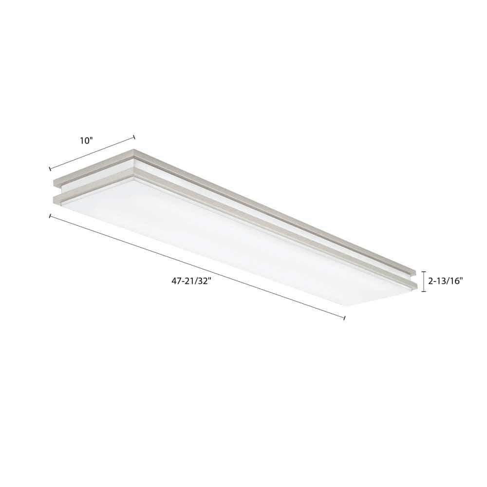 Brushed Nickel 48'' Aluminum LED Flush Mount Light
