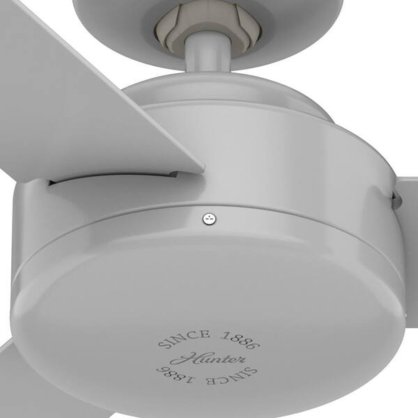 Hunter - Presto 44 in. Indoor Ceiling Fan Dove Grey with Wall Control Included For Bedrooms