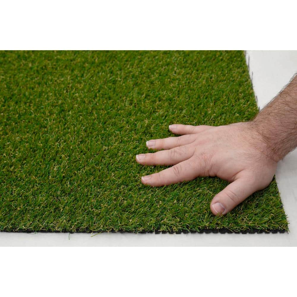 Green Polypropylene Artificial Grass Turf Rug, 4x6 ft