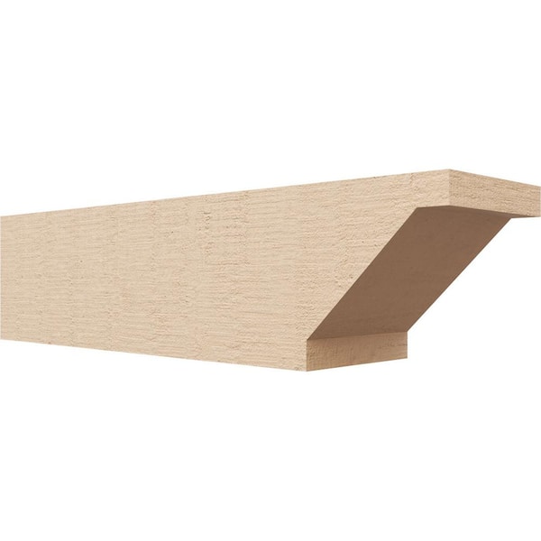 Ekena Millwork 4-in. x 4-in. x 16-in. Burlington Woodgrain, Primed Tan Timberthane Polyurethane Rafter Tail Brace