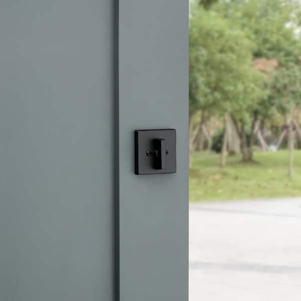 Kwikset 660 Contemporary Square Matte Black Single Cylinder