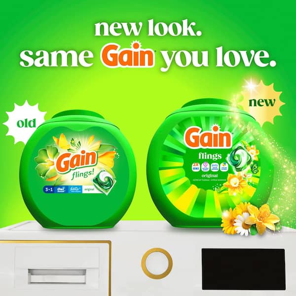 Flings HE 3 in 1 Original Scent Laundry Detergent Pods, 112-Count