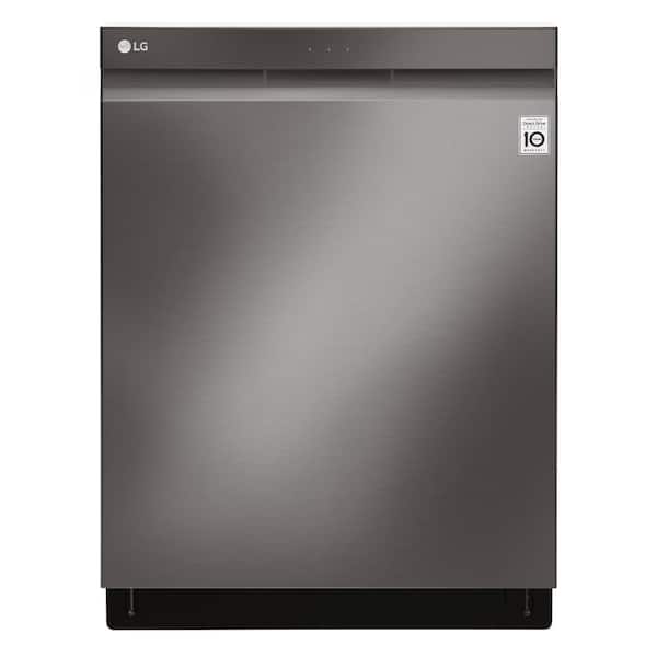 LG 24 in. Black Stainless Steel Top Control Built-In Tall Tub Smart Dishwasher with Stainless Steel Tub, 3rd Rack, 44 dBA
