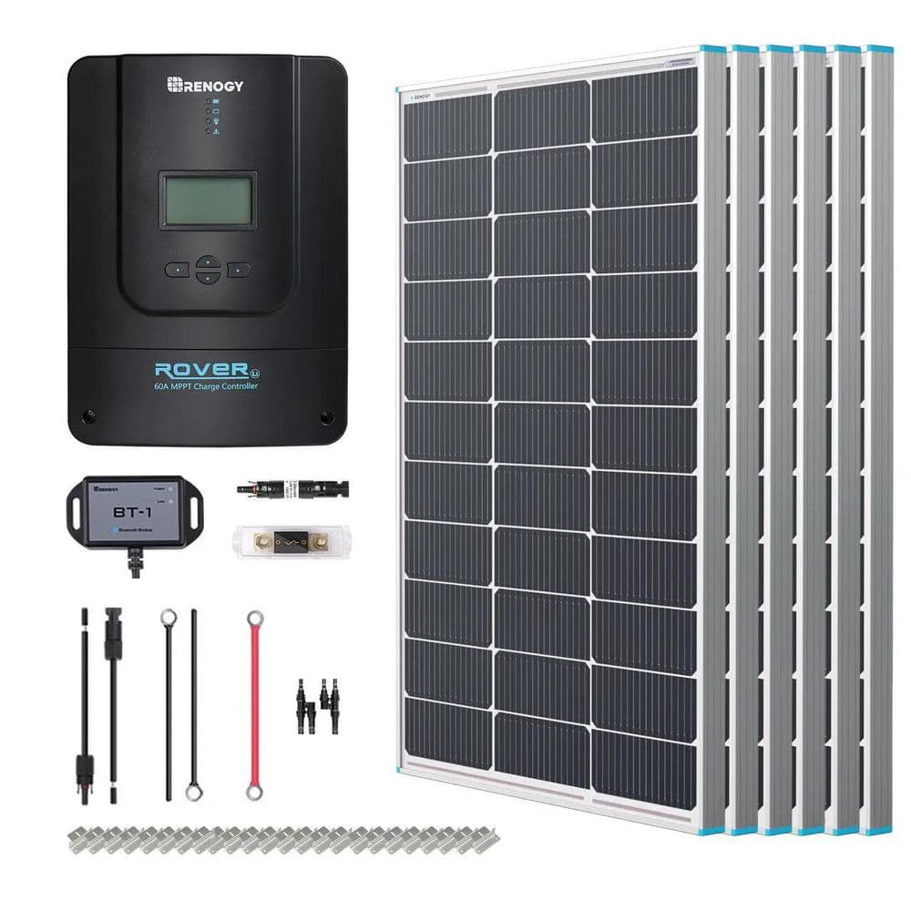 600-Watt 12-Volt Off-Grid Solar Premium Kit w/ 6-Piece 100W Monocrystalline Panel and 60A MPPT Rover Charge Controller price history on PriceWatchPro
