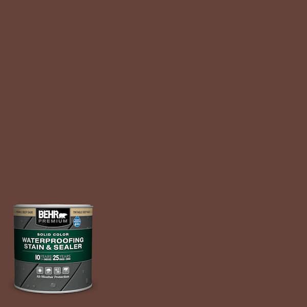 BEHR PREMIUM 8 oz. #SC-117 Russet Solid Color Waterproofing Exterior Wood Stain and Sealer Sample