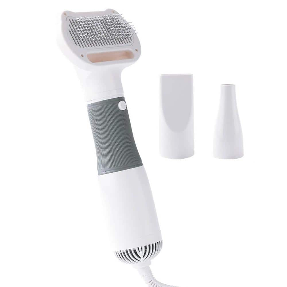 2-in-1 Pet Hair Dryer with Brush, Pet Hair Drying Brush, Pet Grooming Dryer with Comb Rush, Portable Dog Blower, Gray -  Misopily, SA04-328B065