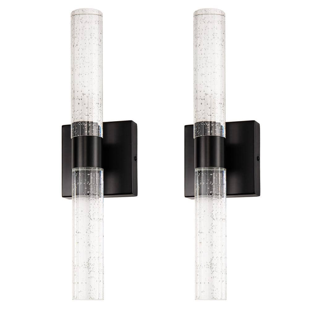 18 in. 2-Light Matte Black LED Vanity Light Bar and 3CCT Function for Contemporary Bathrooms (2-Pack) price history on PriceWatchPro