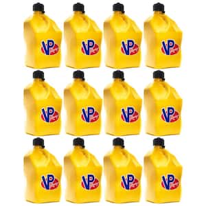 Plastic 5.5 Gallon Container Utility Jug, Yellow (12 Pack)