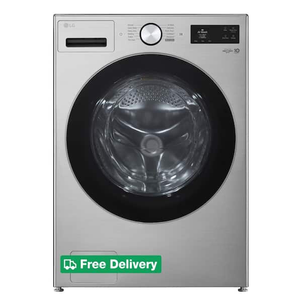 5.0 cu. ft. Stackable SMART Front Load Washer in Graphite Steel with TurboWash 360, AI Sensing, Steam and LCD Display