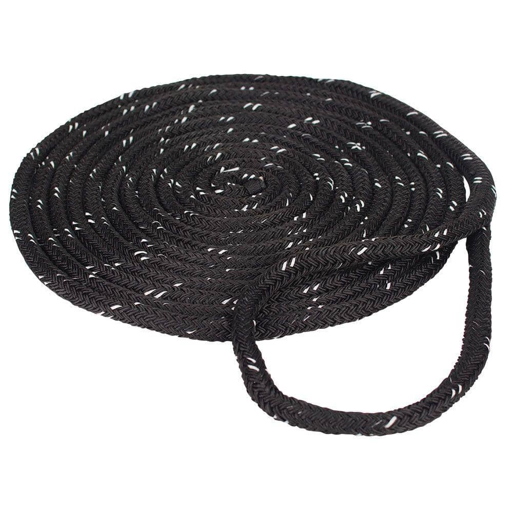 Black Double Braid Nylon Rope 1/2 inch by 50 feet