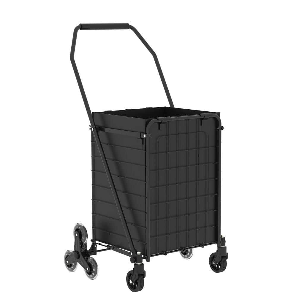 Avex 120 lb. Capacity Hand Truck Foldable Utility Shopping Carts with 360° Swivel Wheels and Waterproof Bag