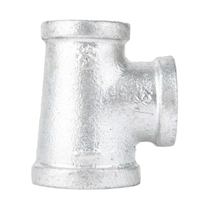 1 in. x 3/4 in. x 3/4 in. Galvanized Iron Reducing Tee Fitting