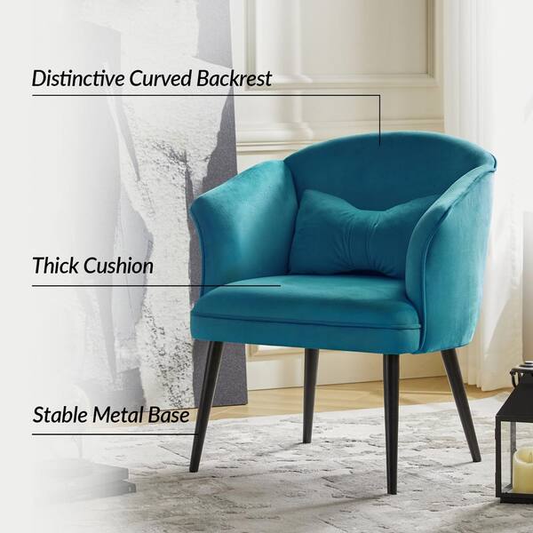JAYDEN CREATION Richard Turquoise 26.5 in. W Wingback Chair JAYDEN CREATION Richard Turquoise 26.5 in. W Wingback Chair