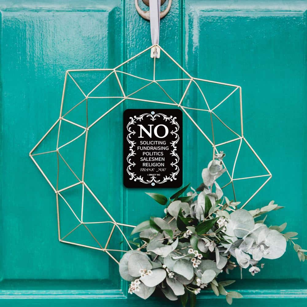 Inbox Zero No Soliciting Sign for Home and Business, Do Not Ring The Bell Sign 6" x 4.5"