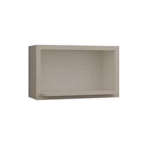 Courtland Sterling Gray Finish Laminate Shaker Stock Assembled Wall Microwave Shelf 30 in. x 18 in. x 12 in.