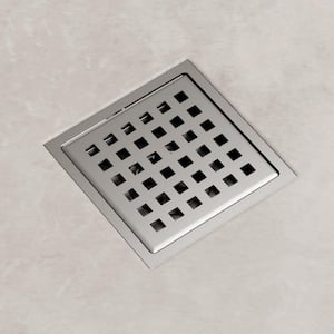 Elan Square Shower Drain in Brushed Nickel