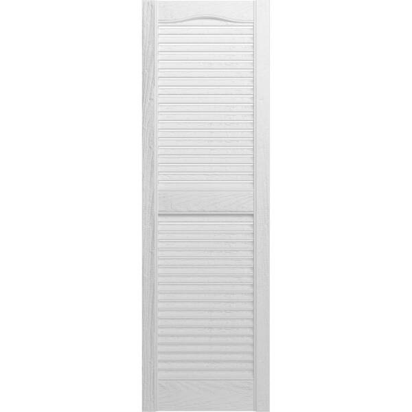 Mid America Cathedral Open Louver Vinyl Standard Shutter 1 Pair 14.5 x 43 036 Classic Blue